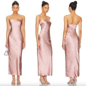 MORE TO COME | NWT Emma Strapless Maxi‎ Dress in Blush Satin XL